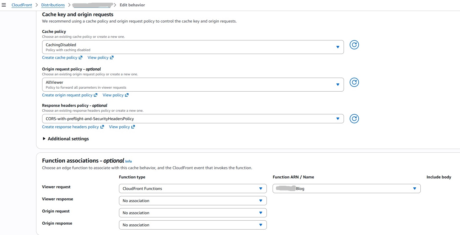 Konfigurasi Amazon CloudFront untuk optimasi tunnel dan keamanan website