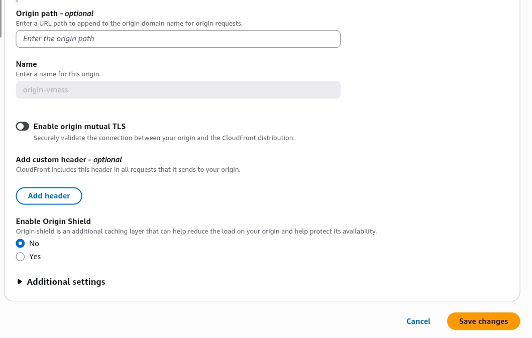 AWS CloudFront origin shield and mutual TLS disabled parameters for lower proxy latency